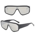 DL Glasses Wholesale One Piece Large Frame Sunglasses Flat Top PC Futuristic Shades UV Protection Women Men White Green
