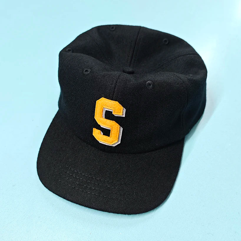Custom Design Unstructured Black Wool Blend Baseball Caps Custom Felt Applique Patch Logo Dad Hats