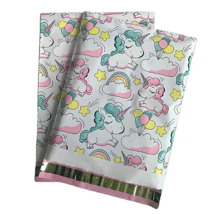 Factory Direct Sale Multifunctional Colorful Kawaii Plastic Mailing Bag