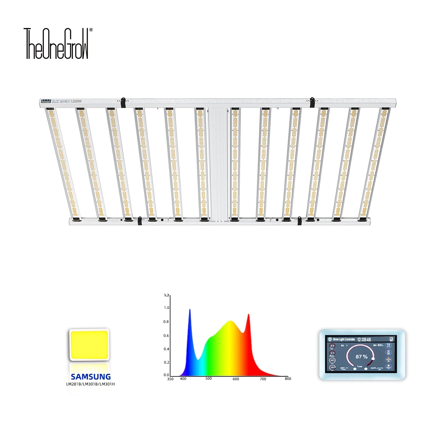 VANQ 1200W Samsung Diodes Full Spectrum 2.9 Umol/J Led Grow Light Lamp Bar for Commercial Plants
