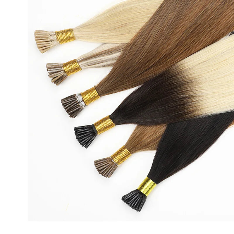 Luoyang Shendu Hair Industry Hair I Tip 100% Remy Virgin Russian I-tip Natural Straight Double Drawn 100g I Tip Hair Extensions