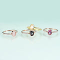 OL0910 China Jewelry Factory Direct Sale 925 Sterling Silver 5x7 Oval Lab Gemstone Gold Plated Rings for Gift
