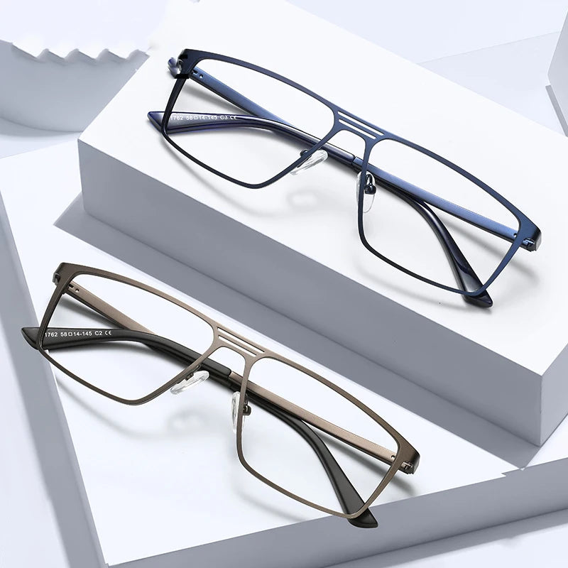 91762 New Metal Men's Glasses Frame Business Full-frame Anti-blue Optical Glasses Frame