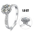 Abiding Jewelry OEM 18K Gold Plated Design Moissanite Diamond Ring 925 Sterling Silver Wholesale Solitaire Wedding Jewelry Rings