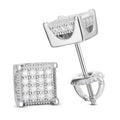 Vintage Mens White Gold Stud Earring 925 Sterling Silver Jewelry Stud Earrings VVS1 Moissanite Geometric Stud Earrings