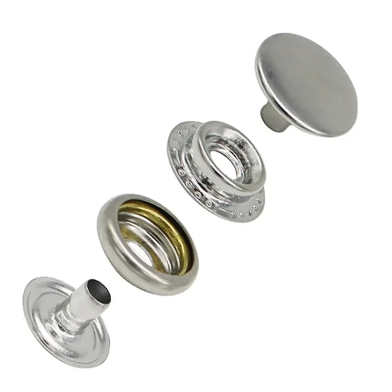 Custom Design Logo Fashion Decorative Covers Stainless Steel Brass Push Prong Press Metal Snap Button for Clothing