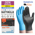 Heavy Duty 6mil Black Nitrile Gloves Powder-Free for Protective Kitchen Tattoo Industrial Tasks Anti-Cut Anti-Slip Free Sample