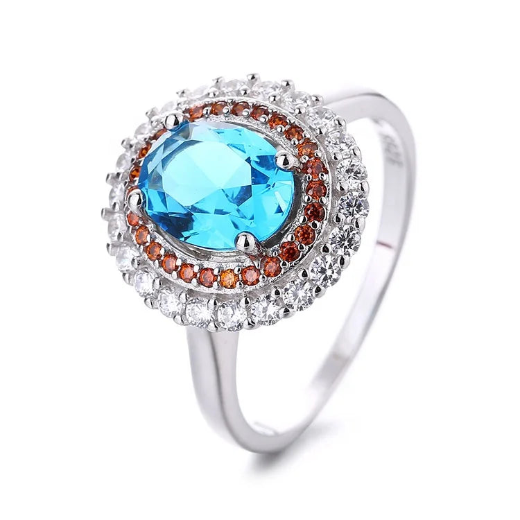 2025 New Products Fine Jewelry Big Flower Ring in Pure Silver 925 Luxury Chunky Ring for Women Wedding Jewelry