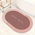 Microfiber Solid Pattern Fast Drying Bath Mat Household Items Water Absorbing Soft Diatomite Mat for Bath Room
