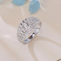 18K Pure Gold Moissanite Diamond VVS D Engagement Ring Crushed Ice Wedding Bands for Men