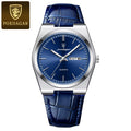POEDAGAR 930 New Luxury Ultra-thin 40mm Men's Quartz Watches Waterproof Luminous Leather Strap Men Watch MegaBDM
