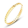 Fashionable Women's Minimalist Jewelry Stainless Steel Hollow Star Bangle Silver Gold Rose Color Charm Bracelet for Women