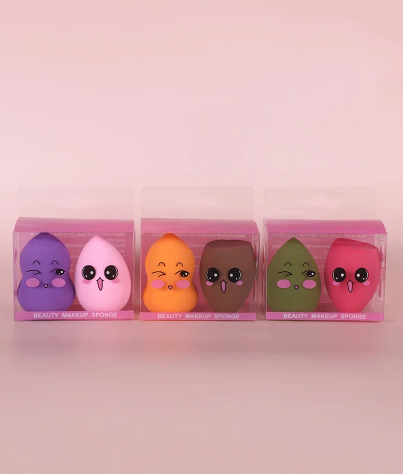 Yue Cute Beauty Ladies 2pcs Makeup Sponge Set Super Soft  Eco-friendly Portable Eco-Friendly Makeup Sponge
