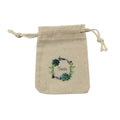 Personalized Cotton Bag Make up Jewelry Cosmetic Birthday Party Bags With Custom Logo Recycle Cotton Muslin Pouches for Girls