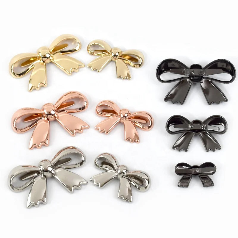 Deepeel BF327 45mm Zinc Alloy Plating DIY Handmade Accessory Decorative Buckle Butterfly Knot Shape Adorn for Garments and Shoes