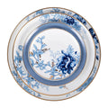 Luxury European Blue and White Charger Plate Bone China Gold Rim Dinner Plates Set Porcelain Dinnerware Ceramic