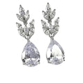 Custom Bridal Crystal Earrings Elegant Fashion Fine Jewelry Wedding Earring Women Luxurious Drop Pear Shaped Zircon Pendant