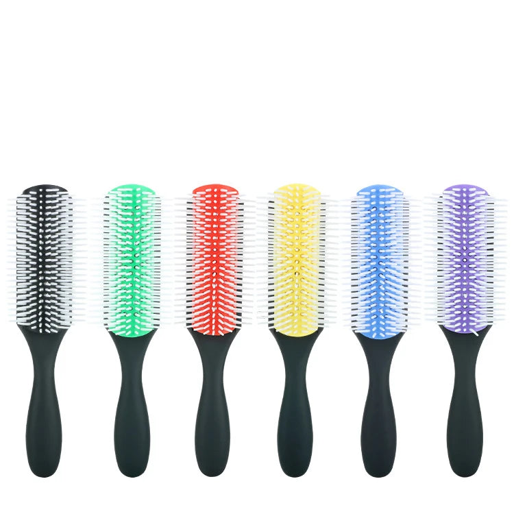 New Arrivals 9 Row Classic Travel Hair Brush Wet or Dry Detachable Detangling Brush Home Use Hair Style Brush
