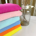 Suerte Solid Colors in Stock 92% Polyester 8% Spandex Knitted Fabric Rib 2*2 Jersey Swimwear Dress Pajama Sleepwear