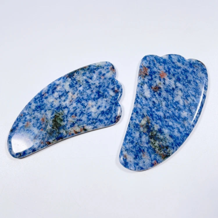 Huiying Custom Blue Spot Claw Shape Stone Body Scraping Gua Sha Board Massage Tool