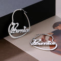 Customized Name Earrings Stainless Steel Heart Shape Design for Women Family Jewelry Gifts Valentine's Day Mother's Day Gift