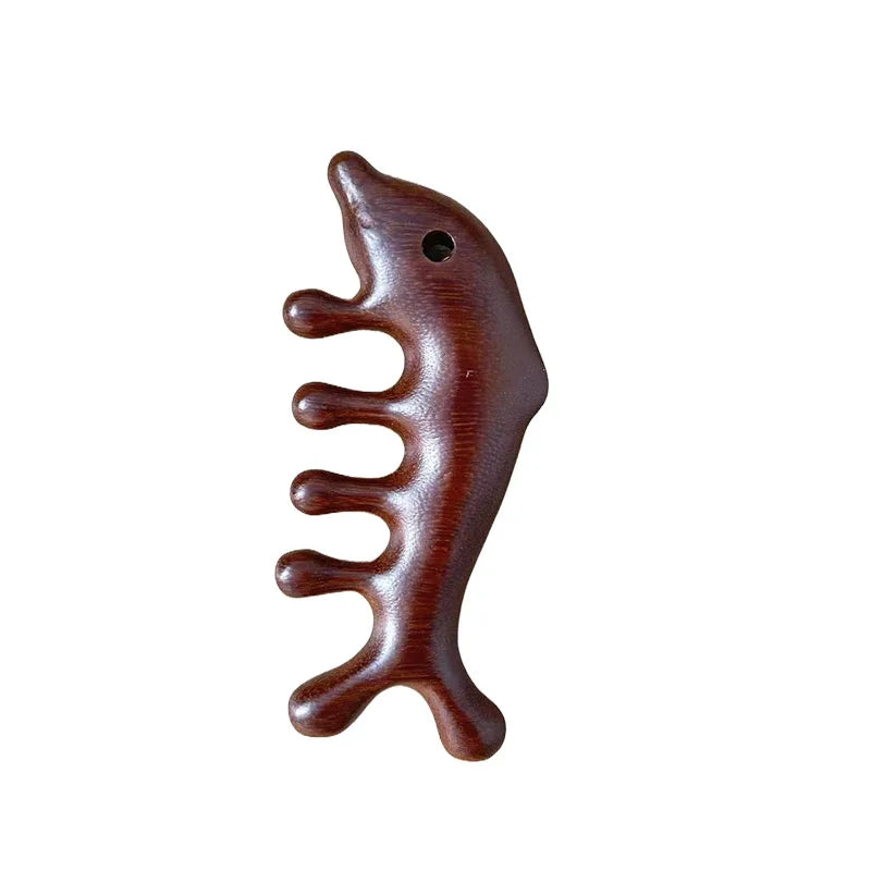 Gmagic Classic Natural Sandalwood Scalp Massage Comb with Meridian Wide Teeth for Home Use Women & Men