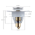 Universal Stainless Steel Basin Pop-Up Bounce Core Basin Drain Filter Hair Catcher Sink Strainer Bathroom Accessories