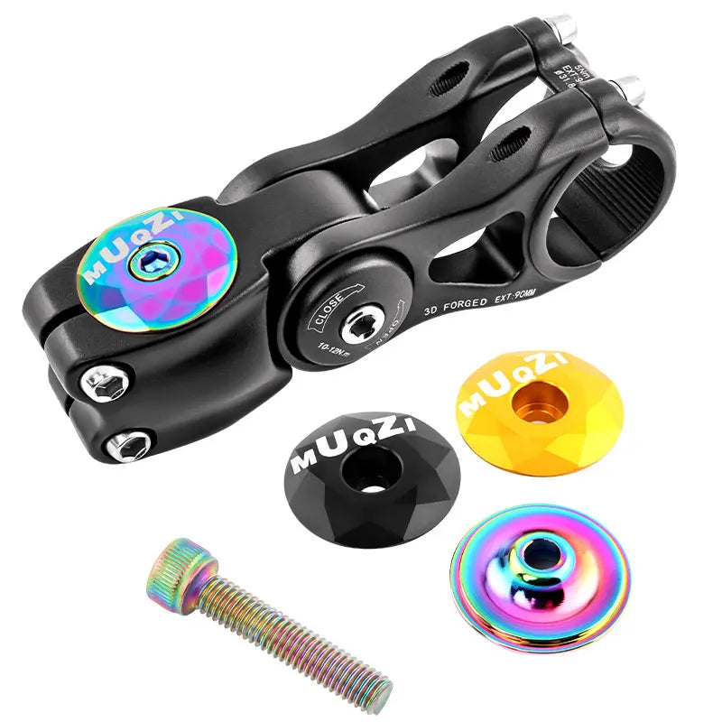 MUQZI MTB Bicycle Headset Top Cap Rainbow Handlebar Stem Cover 1-1/8" Fork Top Cap With Stainless Steel Screw
