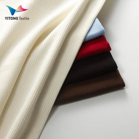 250 Gsm Ribbed Knit Fabric Viscose Elastane Fabric 57% Viscose 38% Acrylic 5% Spandex Fabric for Thermal Underwear