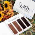 Abonnie New Design XXL Trays Spike Flat Lash Extension Brown Lash Trays j B c d Cc Dd L M 0.03 0.05 0.07 Soft Lash Extensions