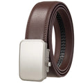High Quality Men's Genuine Leather Belt Automatic Ratchet Buckles Adjustable Alloy Classic Designer Logo Stylish Fashion Style