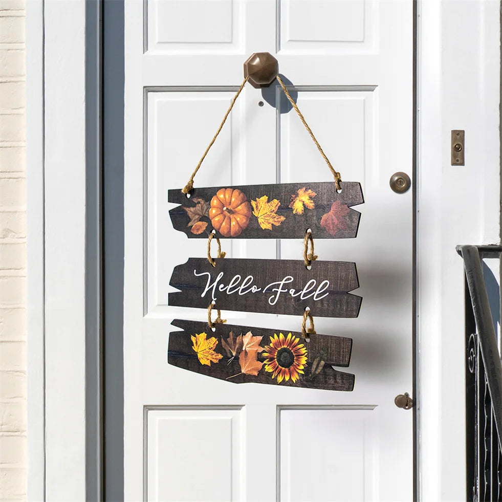 Warm Wooden Door Essential 3D Wooden Beautiful Pendant Creative Wooden Pendant