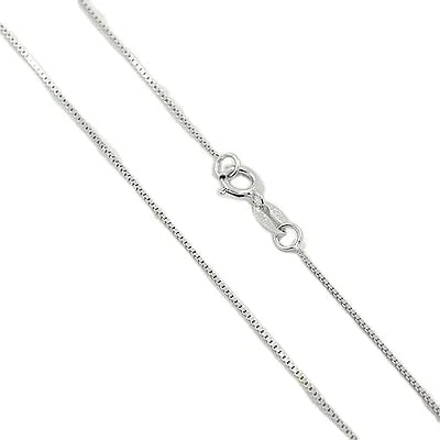 0.6mm Box Chain Sterling Silver Italian Machine Made Chain Finished Length