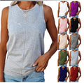 Ohsisa Women's Casual Cotton Vest New Fashion Solid Color Sleeveless T-Shirt with Loose Fit Breathable Hot Style Top