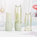 Yueshunxing Wholesale Custom Calibre 12.1mm Cartoon Green Tea Cute Cat Shape Lip Balm Tube Empty Lipstick Containers Lipstick Tube