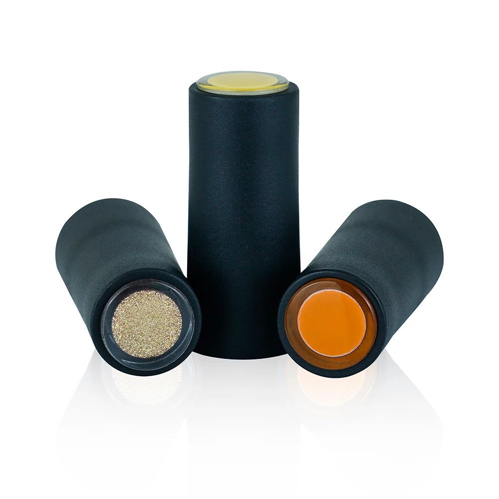 Custom Black Nail Polish Bottle Brush Cap with Plastic Screw Lids Premium Closure for Nail Polish Containers