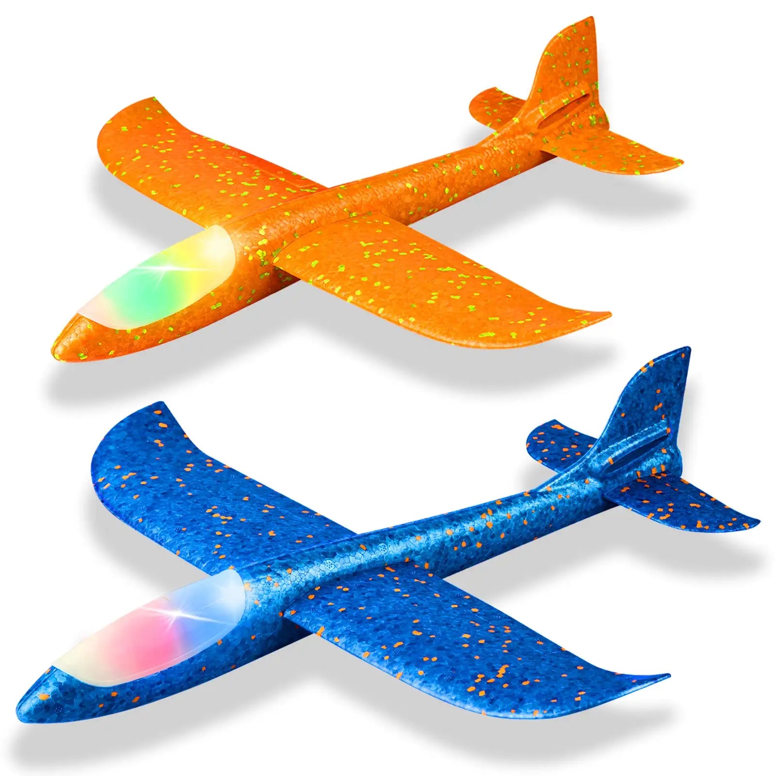 Aircraft Toys with LED Lights Large Foam Throwing Aircraft 2 Flight Modes Glider Aircraft - Outdoor Flying Toys Children's Games