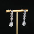 Fashion Valentine Jewelry Bling Earrings For Women Zircon Tear Drop Pendant Dangle Earrings