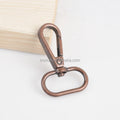 25mm Handbag Strap Metal Red Bronze Swivel Snap Hook Clip
