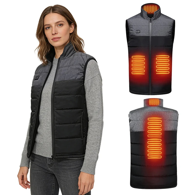 Customized Hot Selling Women Winter Warm Small Size Vest Coat  USB Heating Vest Carbon Heated Vest