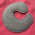 Low MOQ Heat Press Chenille Letters Patchiron on Embroidery Chenille Alphabet Applique Badge for Uniform