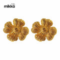 Women's Vintage Gold Flower Copper Stud Earrings Fashion Cartilage Jewelry Gifts