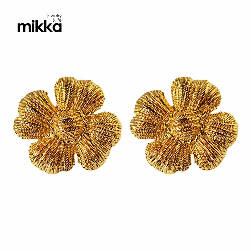 Women's Vintage Gold Flower Copper Stud Earrings Fashion Cartilage Jewelry Gifts