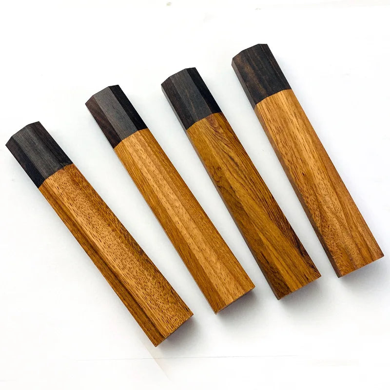Pre Sanded Polished Buffed Rosewood Nature Wood Ebony Semi Finished DIY Parts Knife Handle Octagonal Handle for Kind of Tools