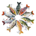 JM051 6 Sections Swimbait Jointed Fishing Lure Multiple Colors Jointed Lure Fishing for Sea River Fishing
