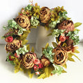 Factory Hot Sale Artificial Peony Flower  Door Wreaths for All Seasons Front Door Holiday Home Decoration