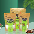 Eco-Friendly Plastic Snack Packaging Kraft Paper Bag Stand up Pouches With Clear Window