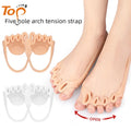 Unisex Non-slip Thickened Shock-absorbing Gel Hallux Valgus Bunion Corrector Five-hole Toe Separator