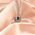 Wholesale Fashion Jewelry Emerald Pendant Gemstone Necklace for Gifts