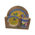 BPA-Free Kids Dining Set Infant Feeding Spoon & Tableware Bamboo Fiber Food Grade for Baby & Toddler Eating